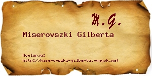 Miserovszki Gilberta névjegykártya
